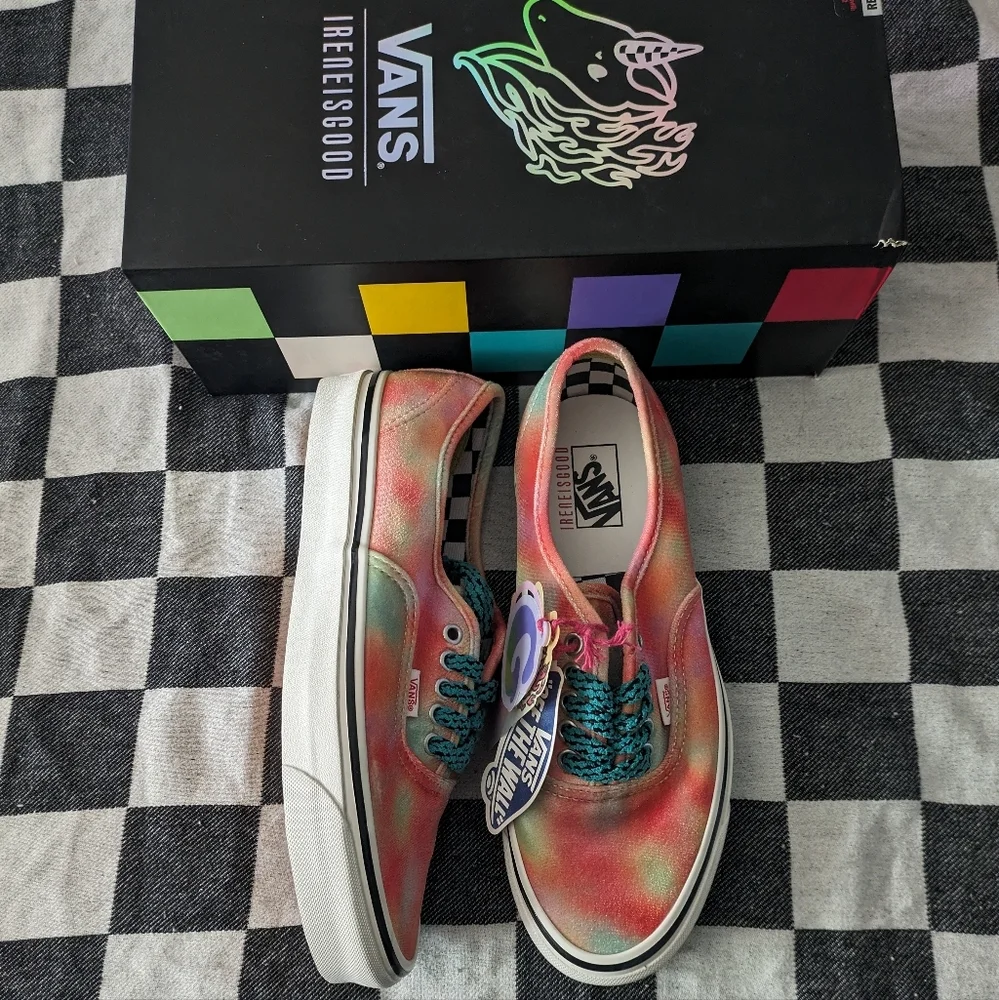 Vans Authentic 44 D Multicolor Felt Women 10.5 Irene Is Good Release 10/28/2022 - Picture 5 of 11